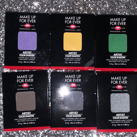Makeup Forever Lot of eyeshadow Refills 6 + 1 free - Picture 2 of 5